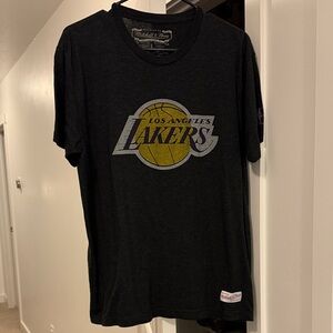 Mitchell & Ness Black Los Angeles Lakers Tee